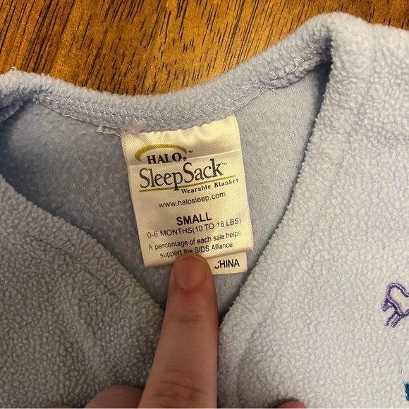 Halo SleepSack Microfleece S 0-6 Months Safe Sleep Baby Blue Infant - Picture 3 of 9